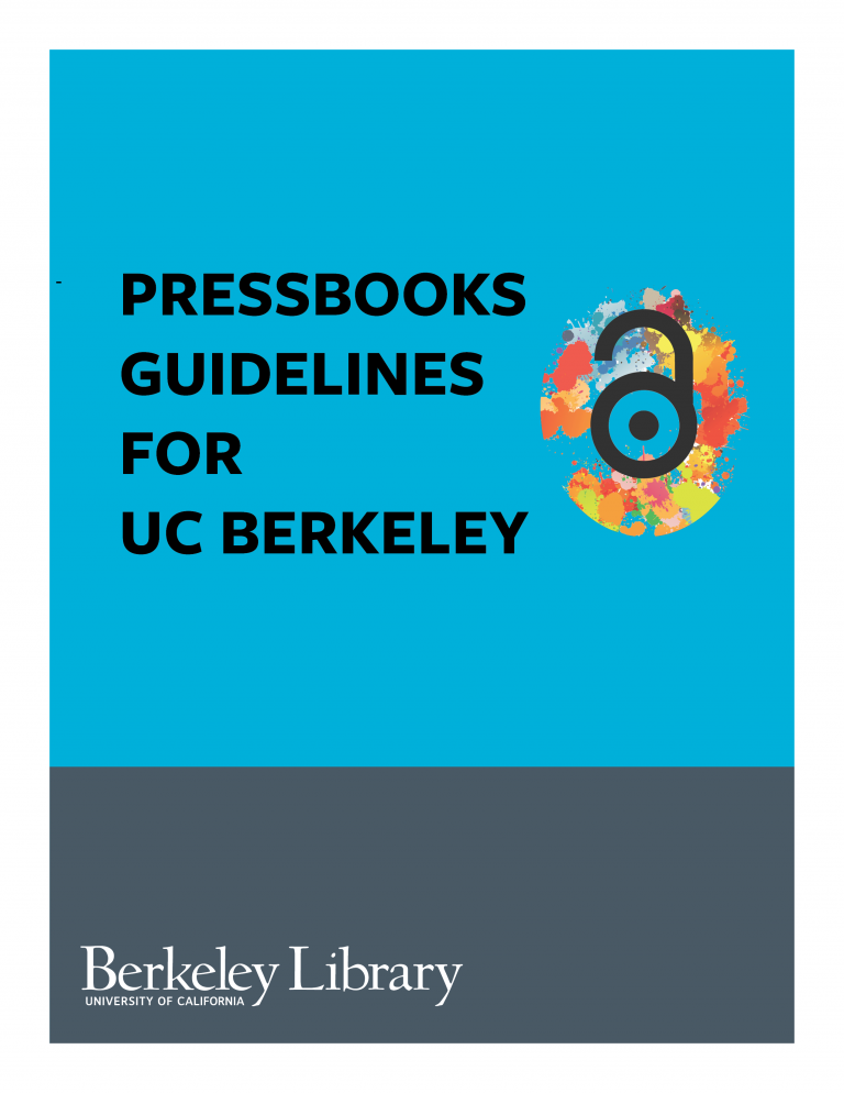 UC Berkeley Pressbooks Guidelines – Simple Book Publishing